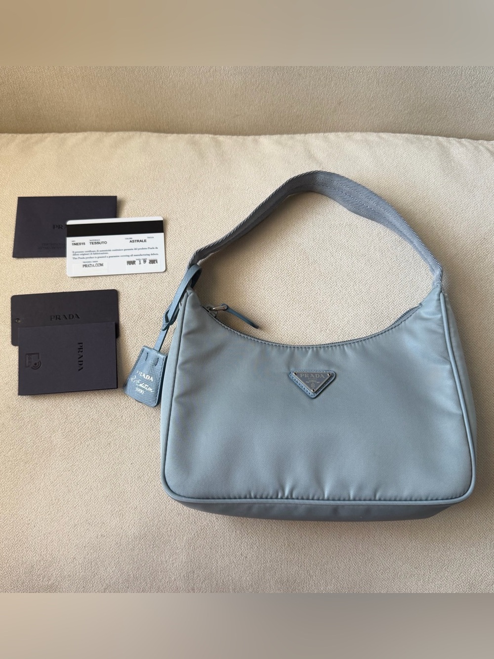 Prada Tessuto Nylon Re-Edition 2000 Blue Shoulder Bag